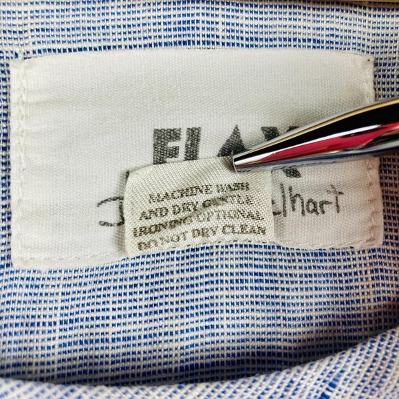 Flax 100% Linen Lagenlook Dress w/Pockets Large L - Picture 5 of 7